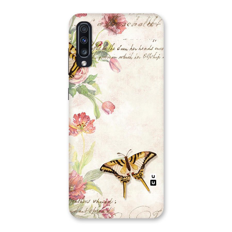 Butterfly Floral Back Case for Galaxy A70
