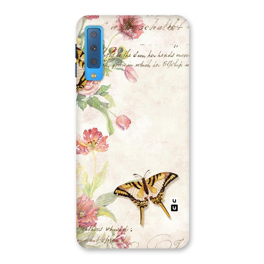 Butterfly Floral Back Case for Galaxy A7 (2018)