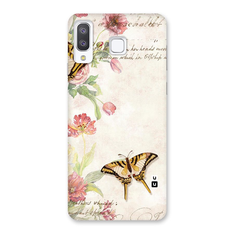 Butterfly Floral Back Case for Galaxy A8 Star