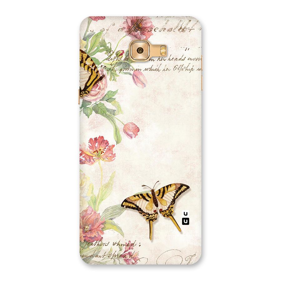 Butterfly Floral Back Case for Galaxy C9 Pro