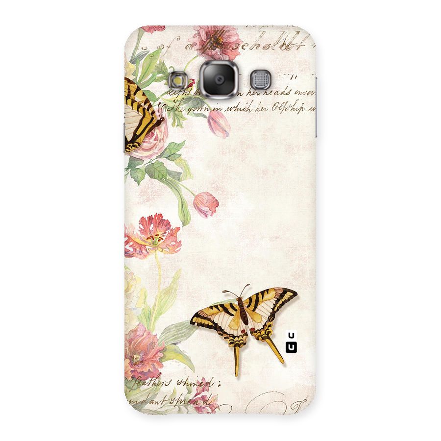 Butterfly Floral Back Case for Galaxy E7