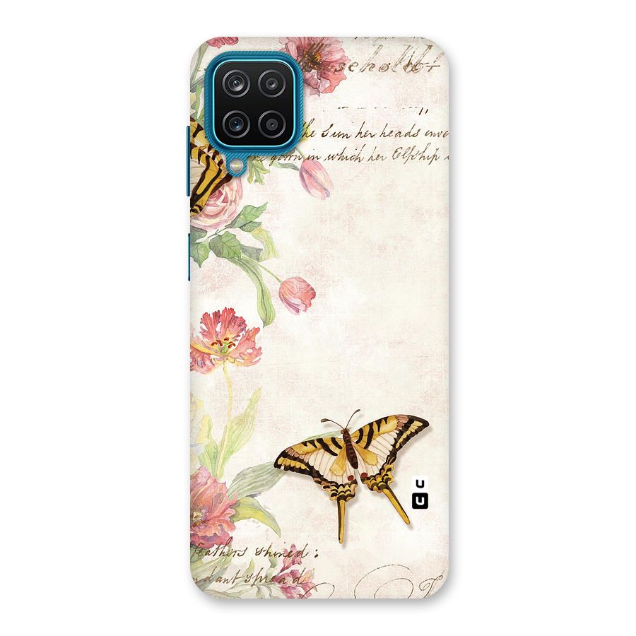 Butterfly Floral Back Case for Galaxy F12