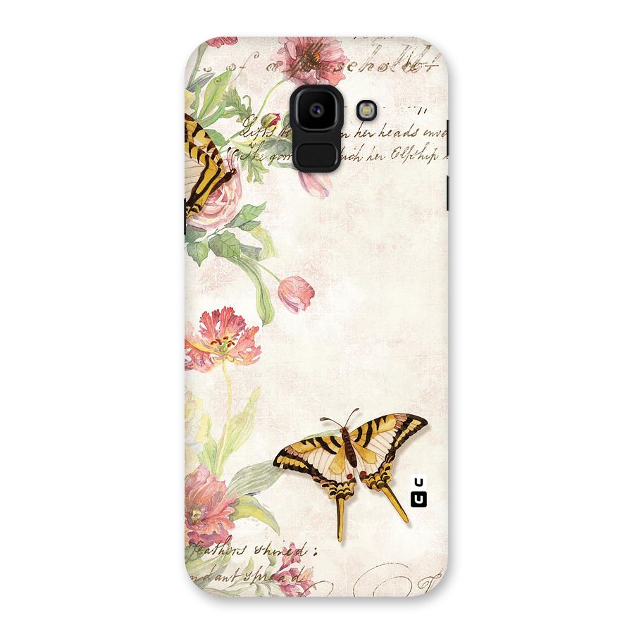Butterfly Floral Back Case for Galaxy J6