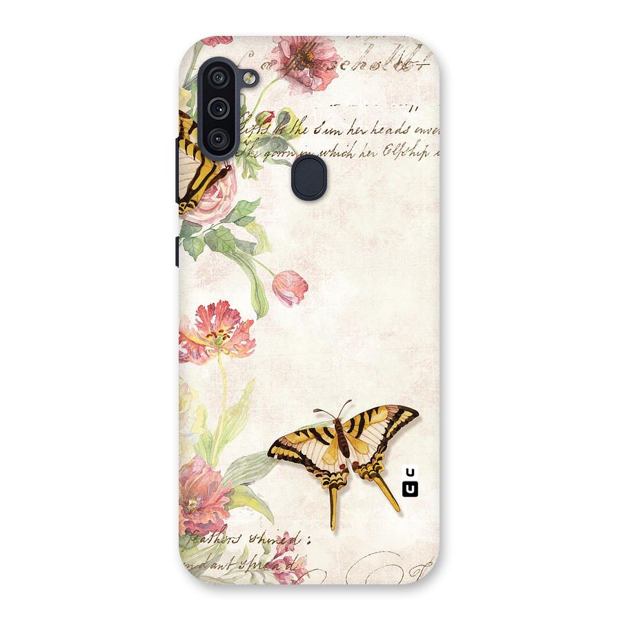 Butterfly Floral Back Case for Galaxy M11
