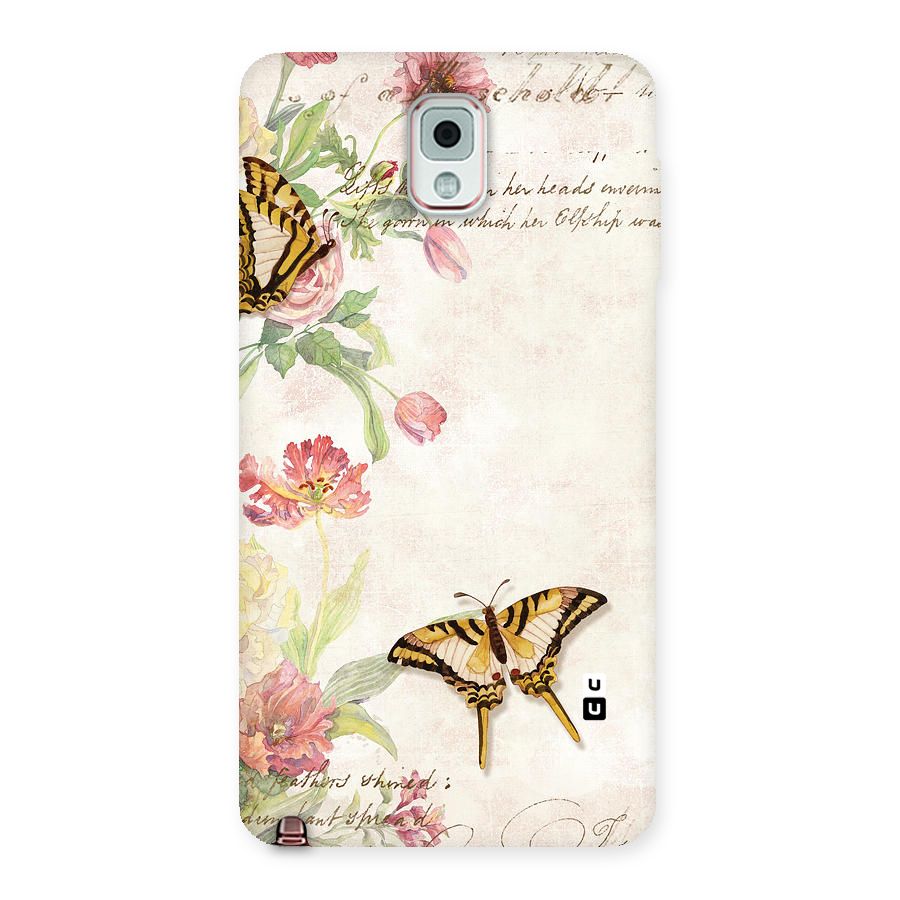 Butterfly Floral Back Case for Galaxy Note 3