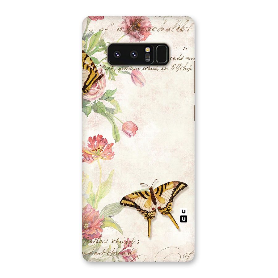 Butterfly Floral Back Case for Galaxy Note 8
