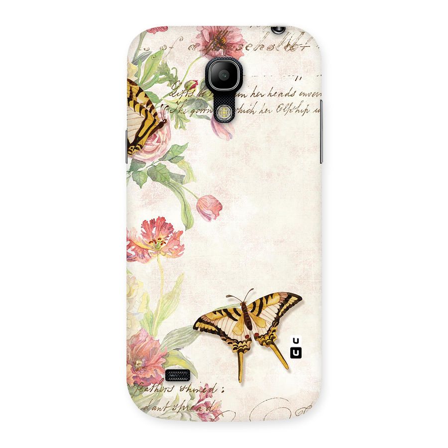 Butterfly Floral Back Case for Galaxy S4 Mini