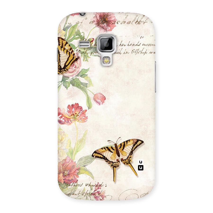 Butterfly Floral Back Case for Galaxy S Duos