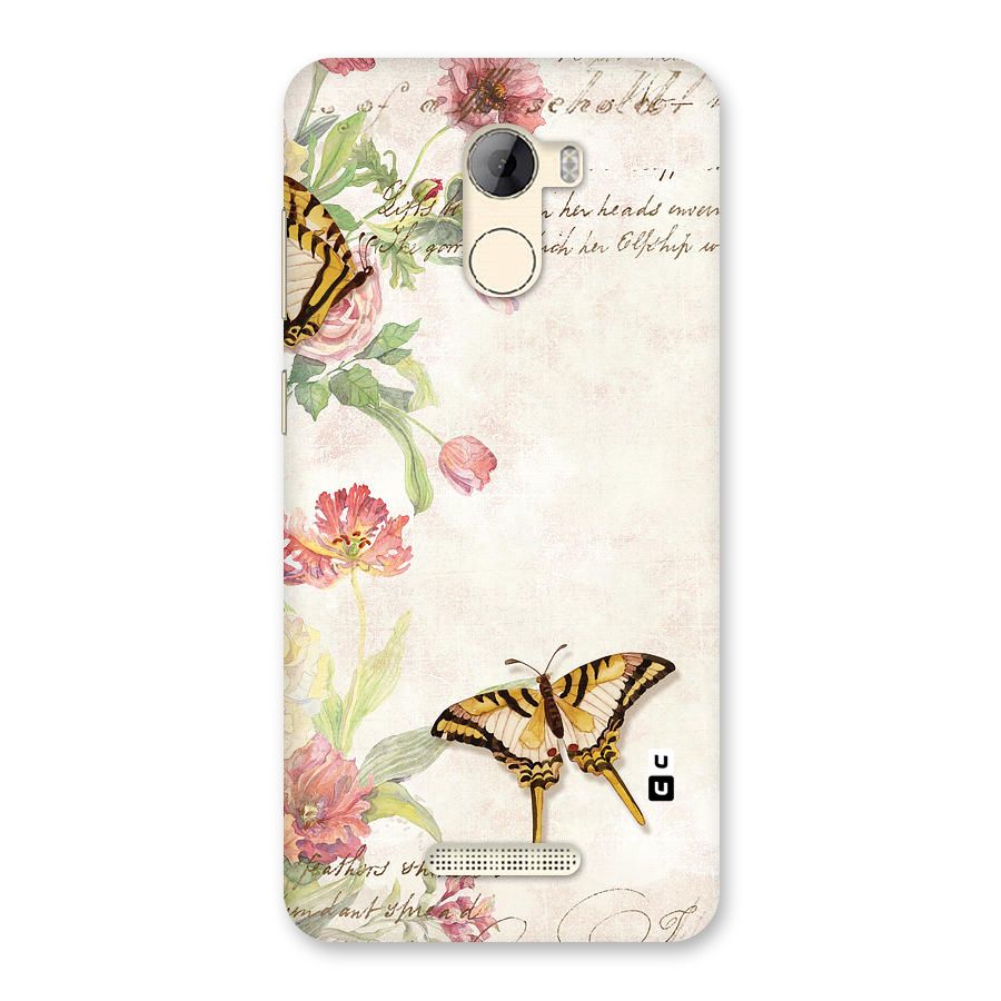 Butterfly Floral Back Case for Gionee A1 LIte