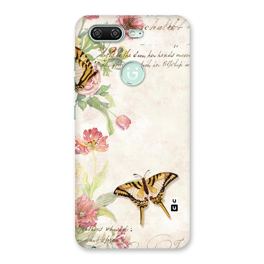 Butterfly Floral Back Case for Gionee S10