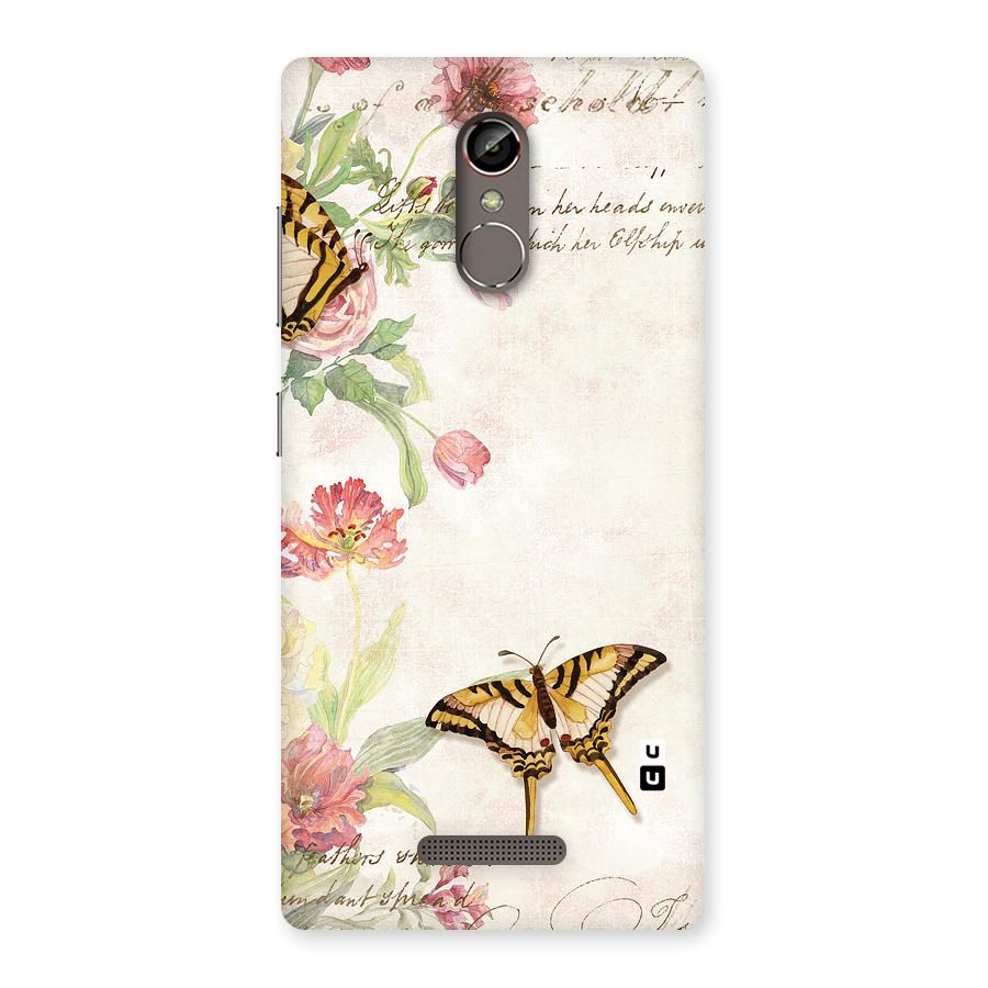 Butterfly Floral Back Case for Gionee S6s