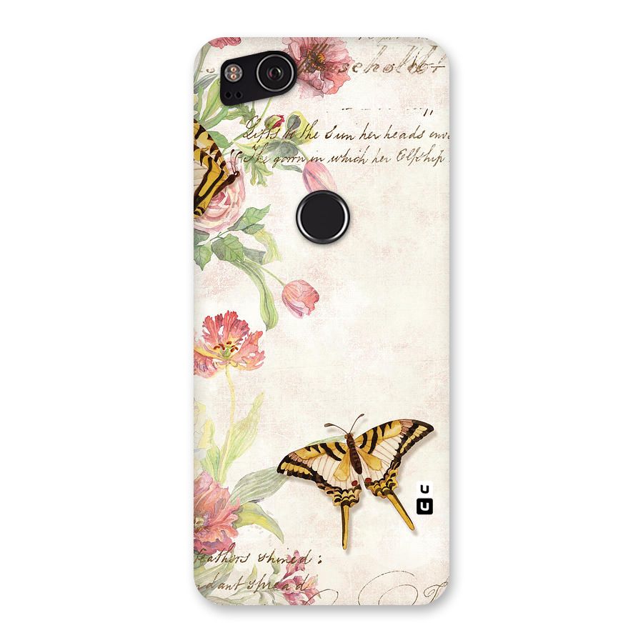 Butterfly Floral Back Case for Google Pixel 2