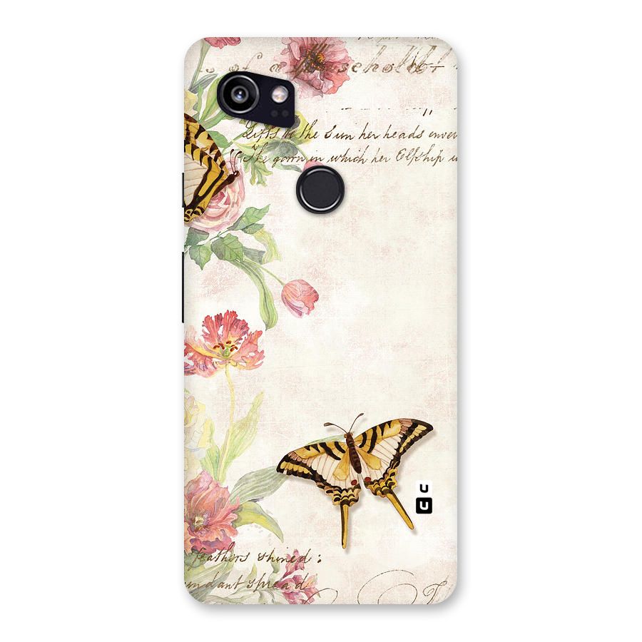 Butterfly Floral Back Case for Google Pixel 2 XL