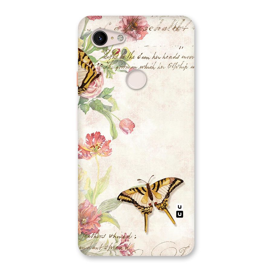 Butterfly Floral Back Case for Google Pixel 3 XL