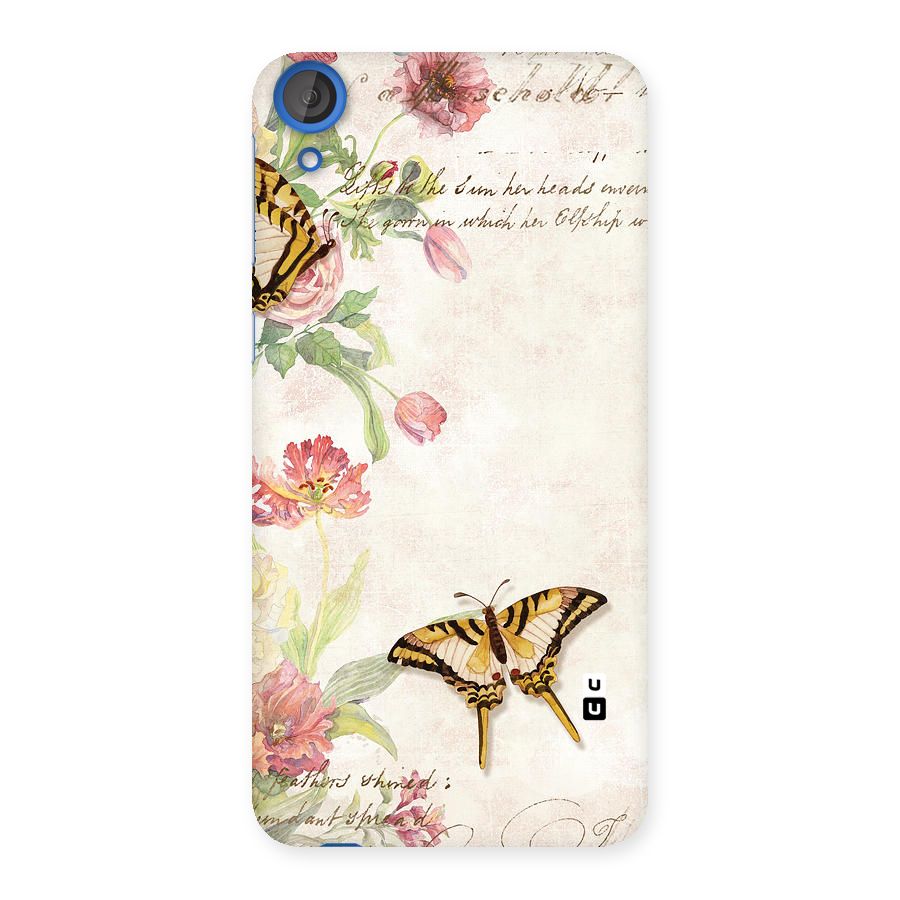 Butterfly Floral Back Case for HTC Desire 820
