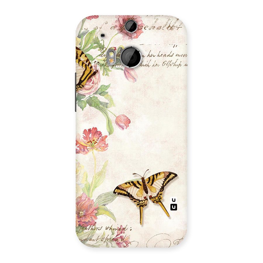 Butterfly Floral Back Case for HTC One M8