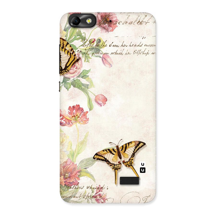 Butterfly Floral Back Case for Honor 4C