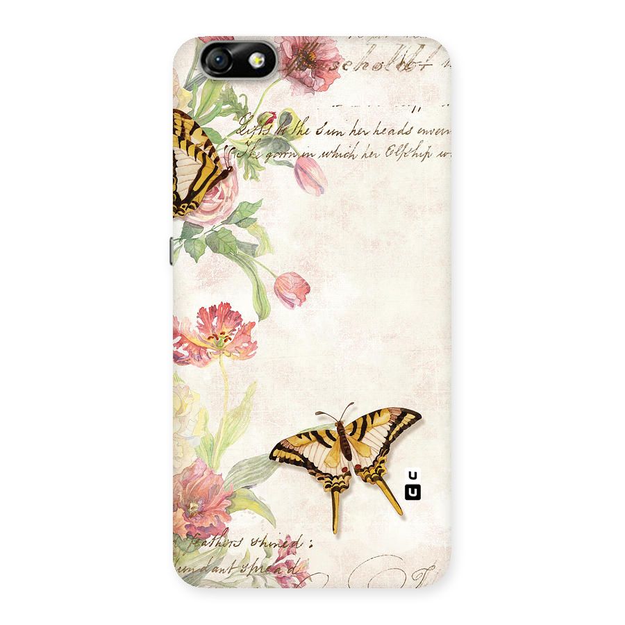Butterfly Floral Back Case for Honor 4X