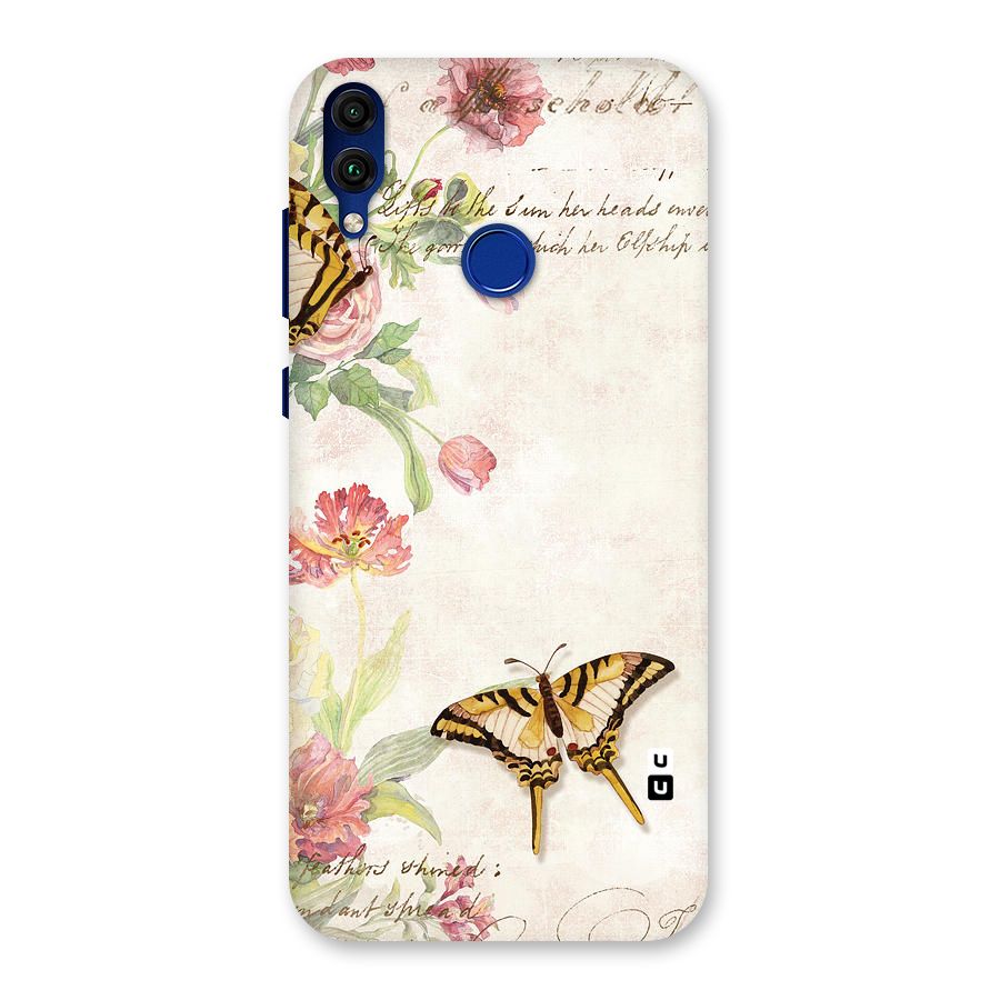 Butterfly Floral Back Case for Honor 8C
