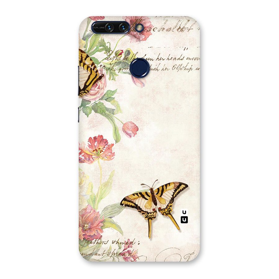 Butterfly Floral Back Case for Honor 8 Pro