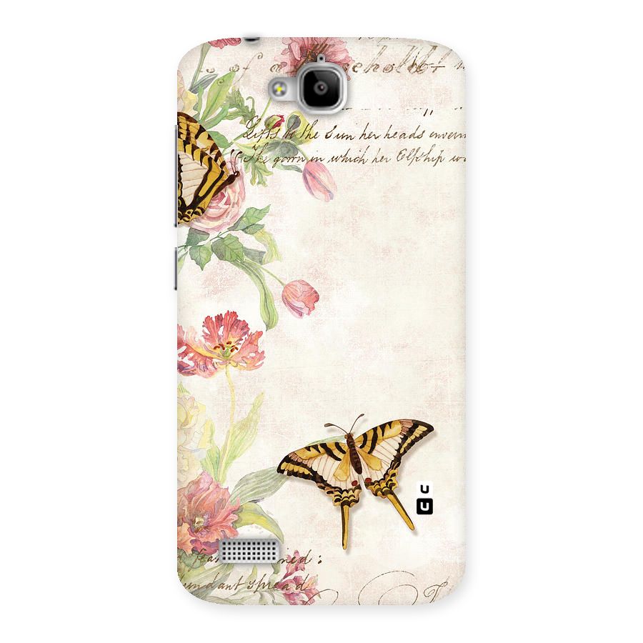 Butterfly Floral Back Case for Honor Holly