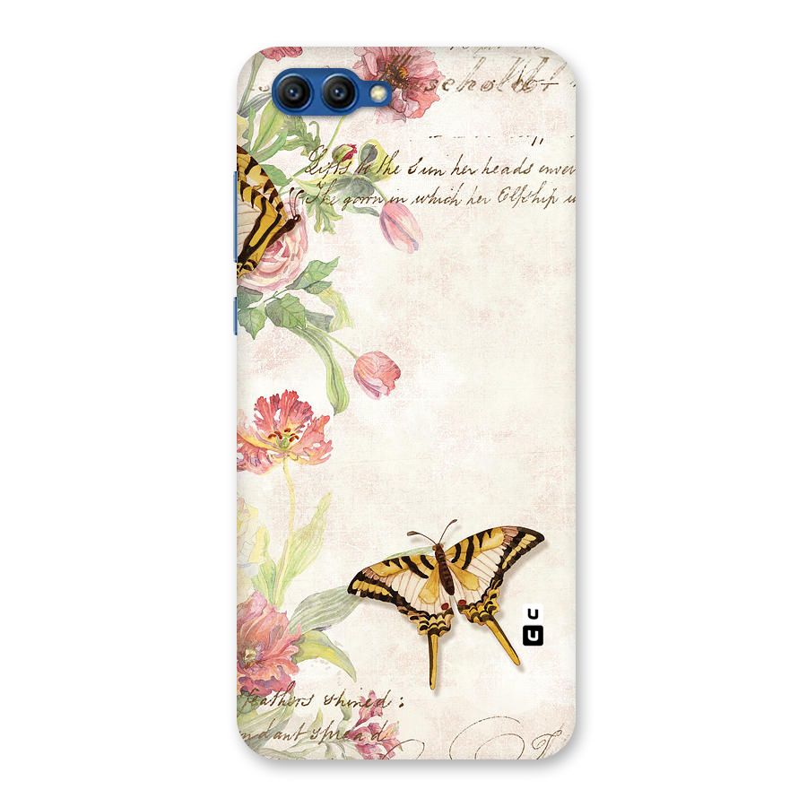 Butterfly Floral Back Case for Honor View 10