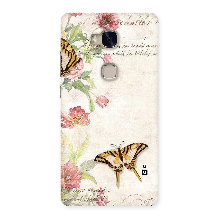 Butterfly Floral Back Case for Huawei Honor 5X