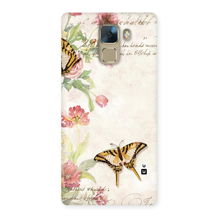 Butterfly Floral Back Case for Huawei Honor 7