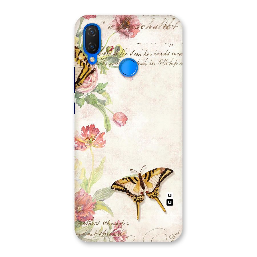 Butterfly Floral Back Case for Huawei P Smart+