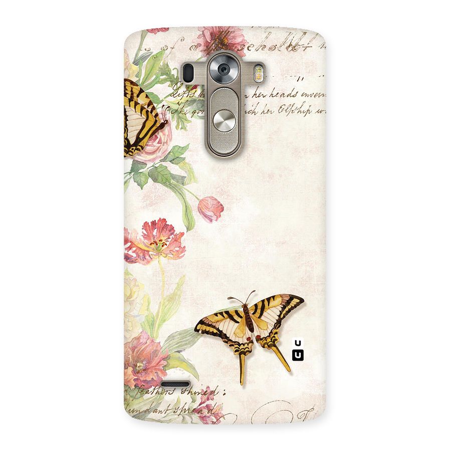 Butterfly Floral Back Case for LG G3