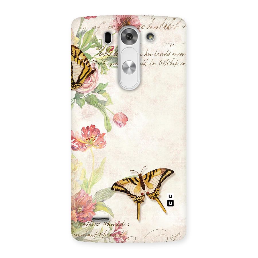 Butterfly Floral Back Case for LG G3 Mini