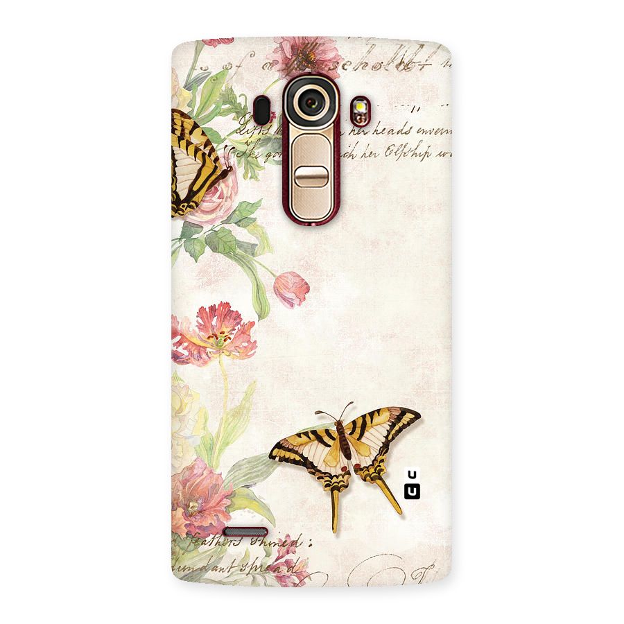 Butterfly Floral Back Case for LG G4