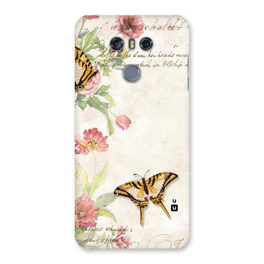 Butterfly Floral Back Case for LG G6