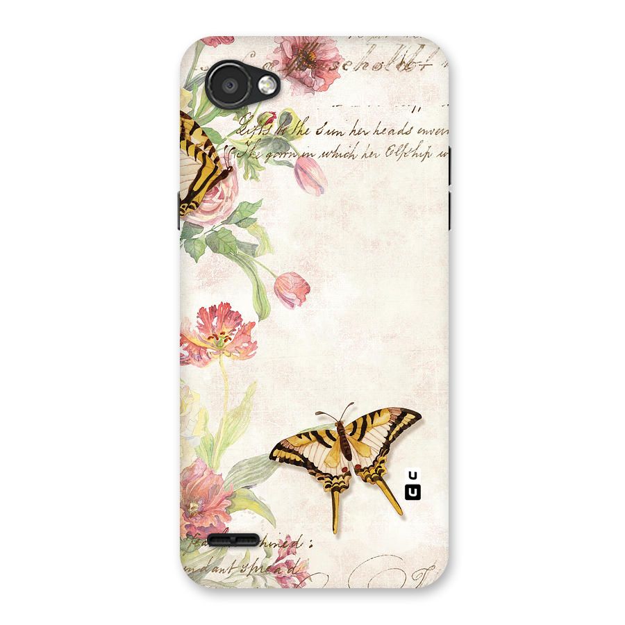 Butterfly Floral Back Case for LG Q6