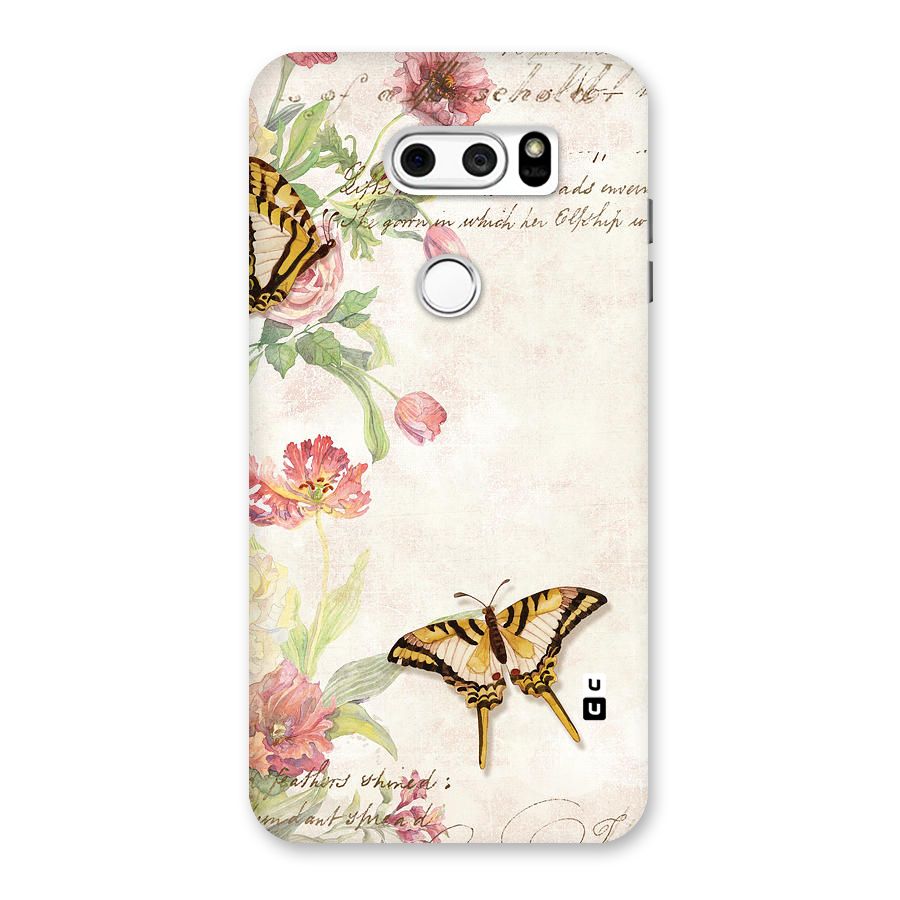 Butterfly Floral Back Case for LG V30