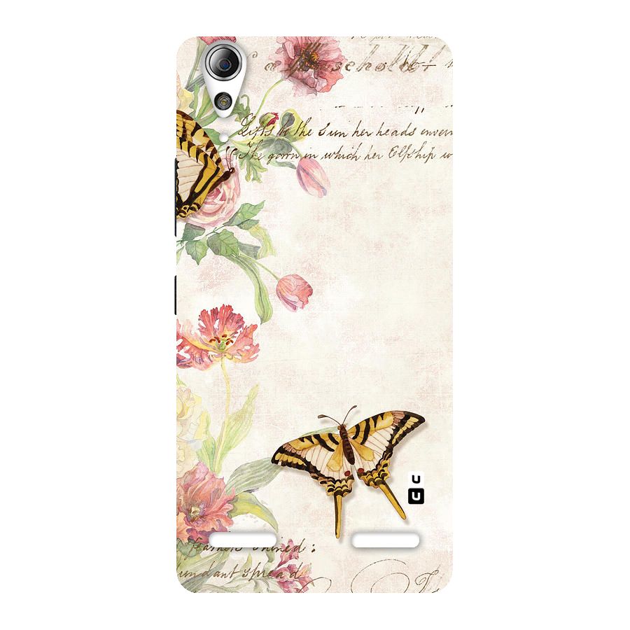 Butterfly Floral Back Case for Lenovo A6000