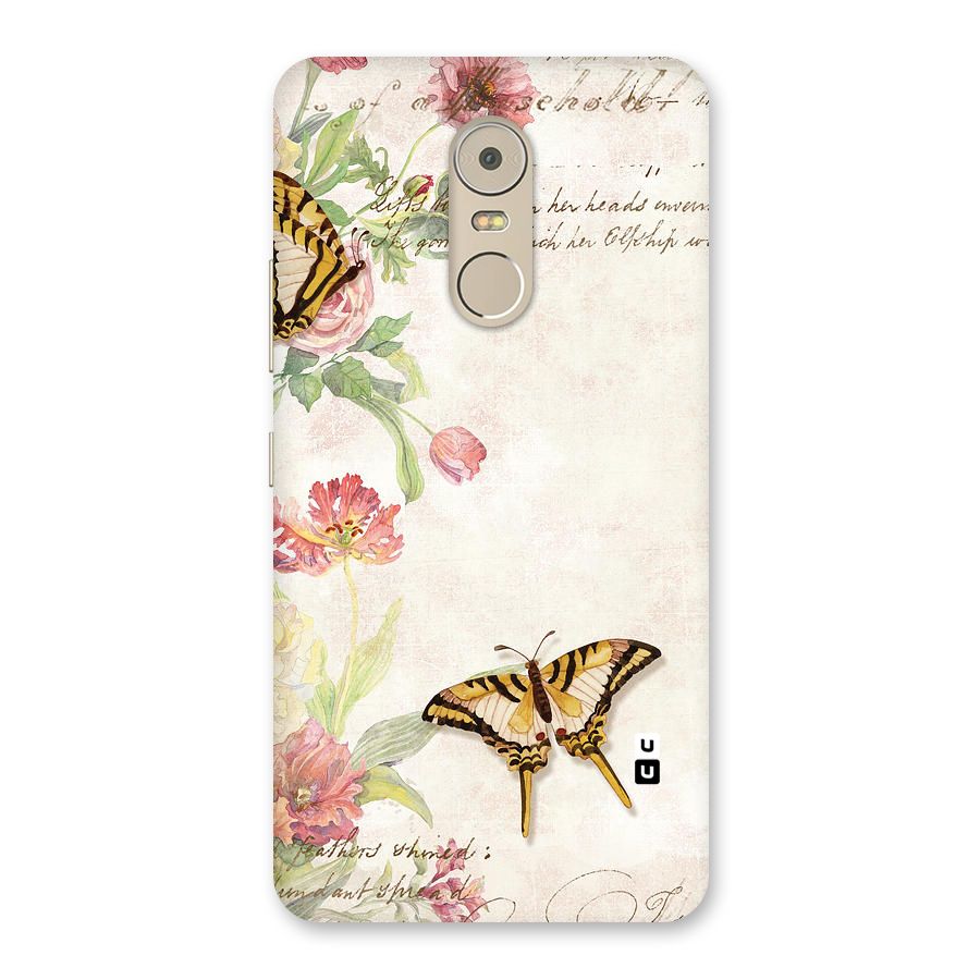 Butterfly Floral Back Case for Lenovo K6 Note