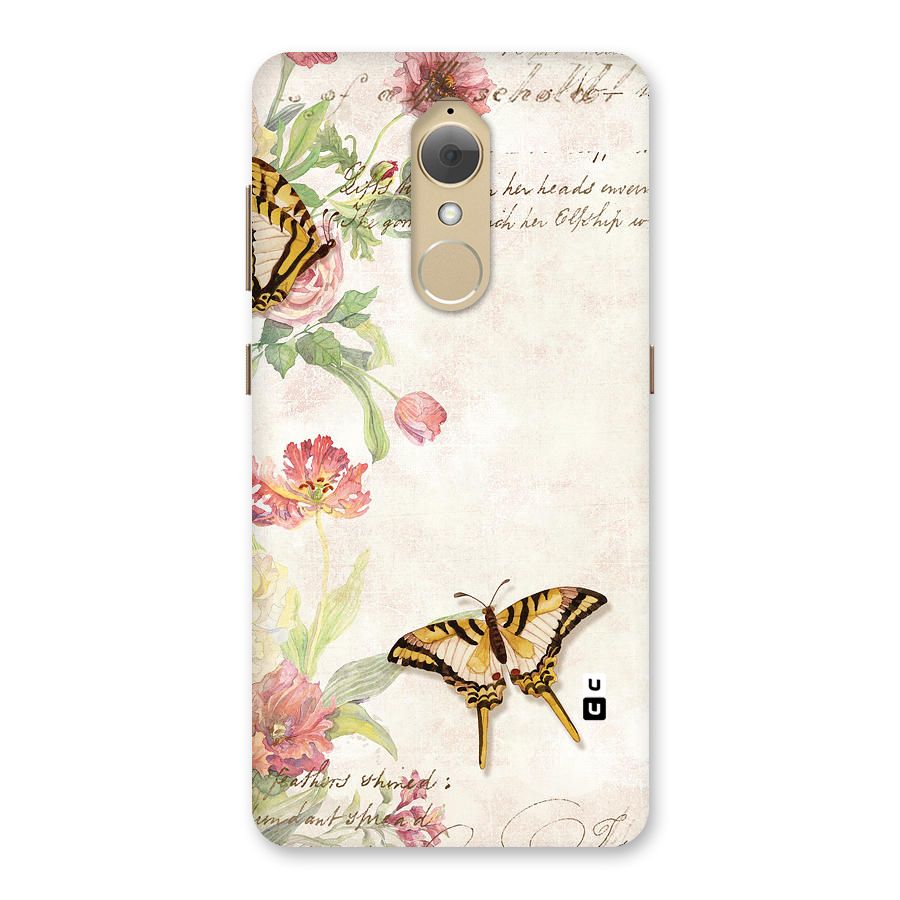 Butterfly Floral Back Case for Lenovo K8