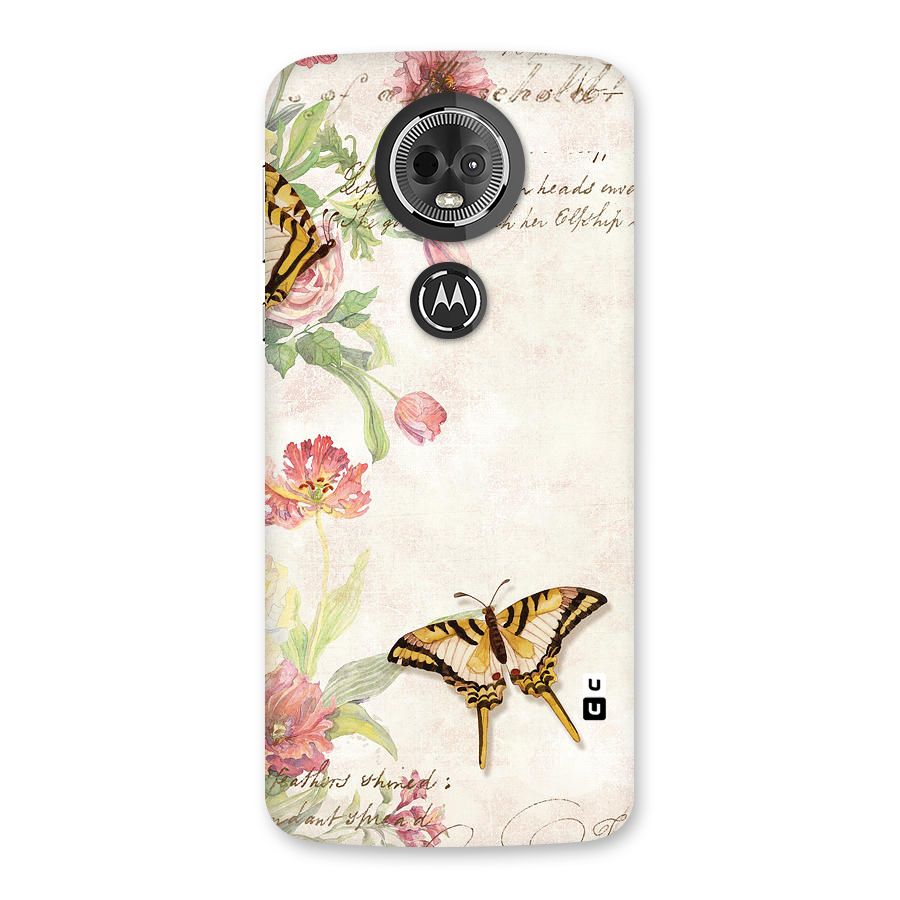 Butterfly Floral Back Case for Moto E5 Plus