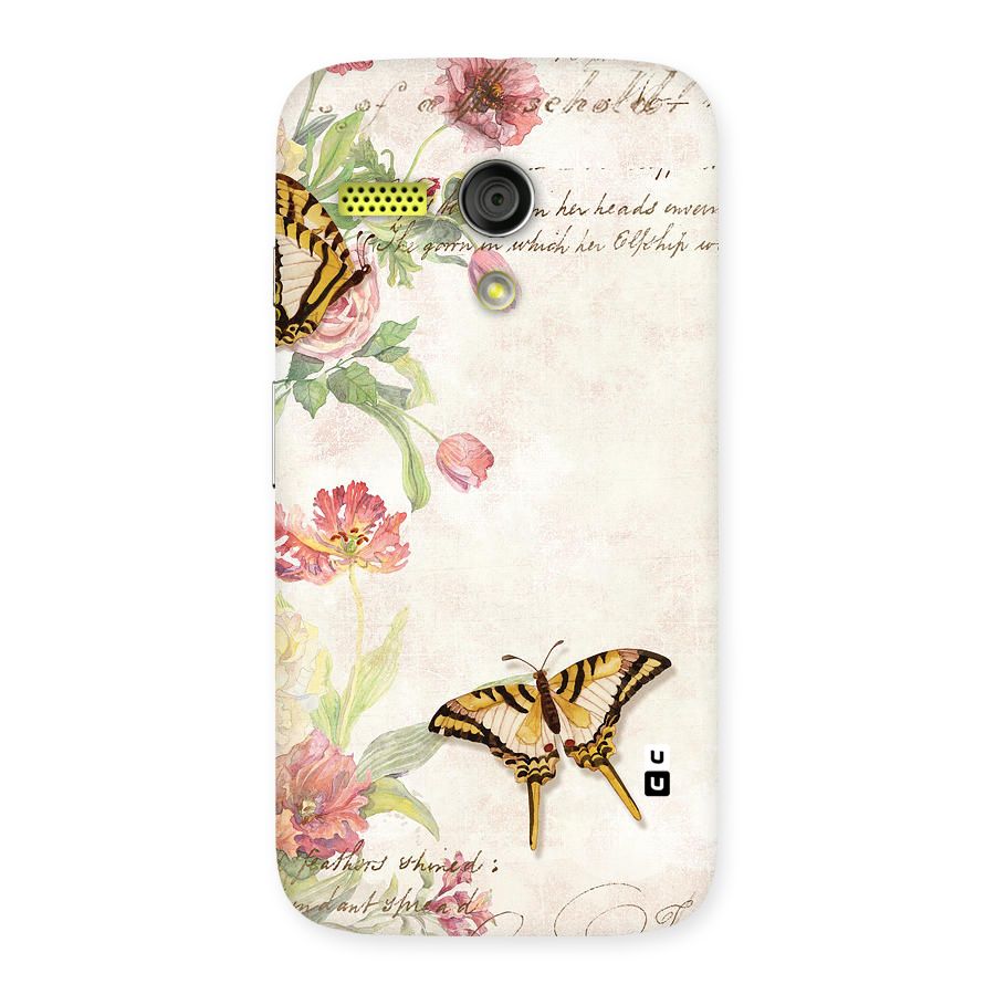 Butterfly Floral Back Case for Moto G