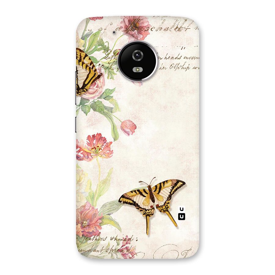 Butterfly Floral Back Case for Moto G5