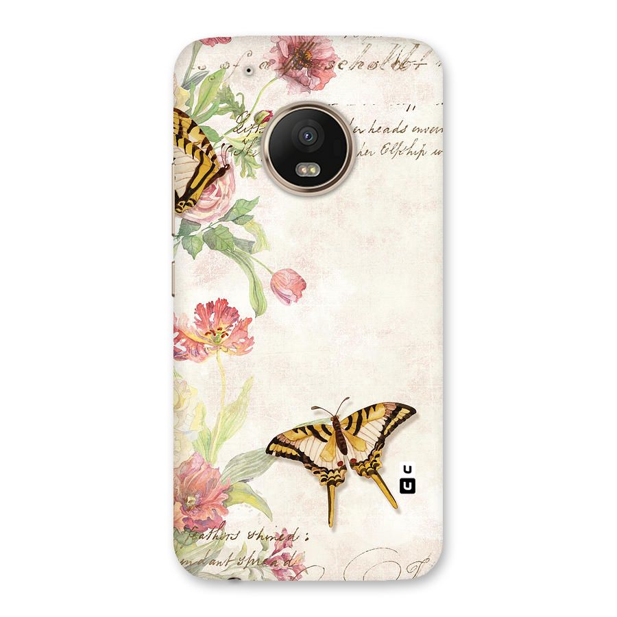 Butterfly Floral Back Case for Moto G5 Plus