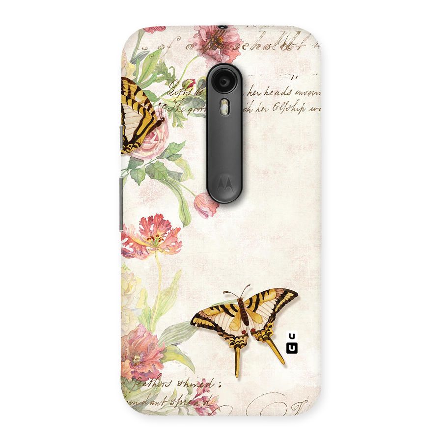 Butterfly Floral Back Case for Moto G Turbo