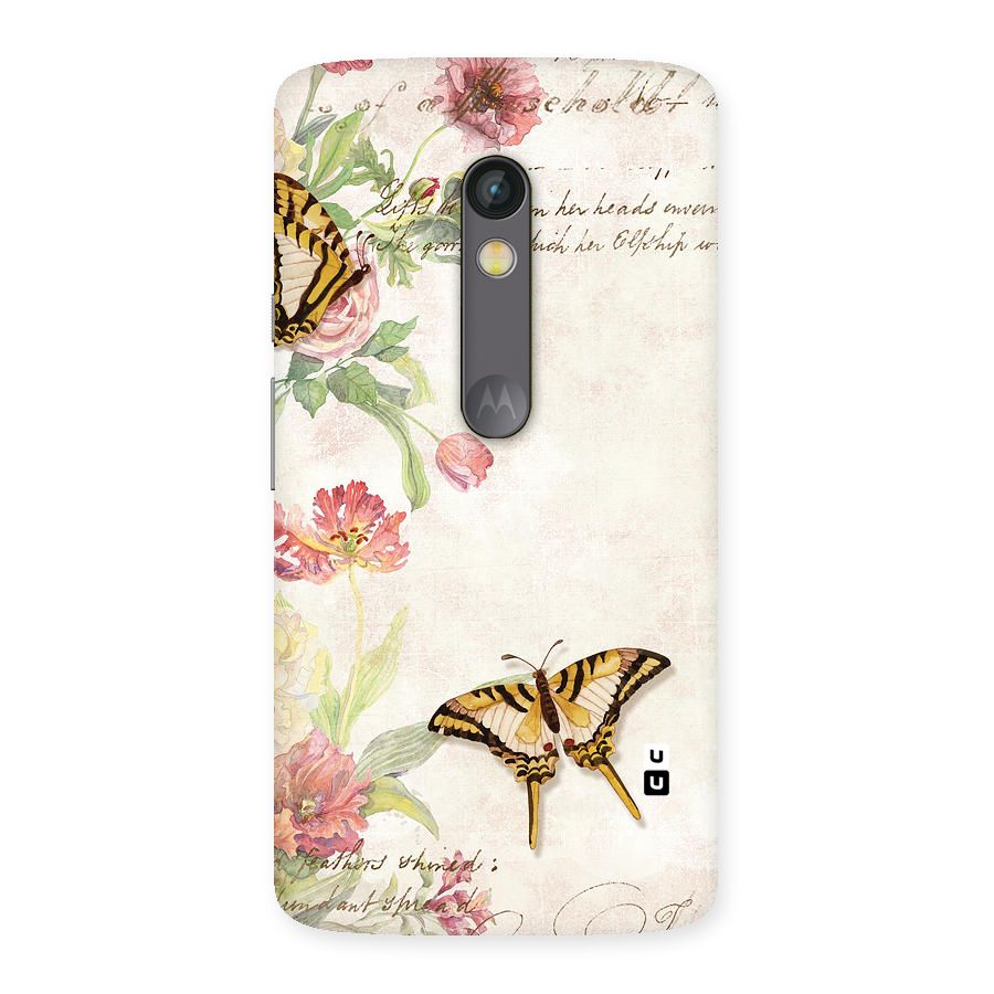 Butterfly Floral Back Case for Moto X Play