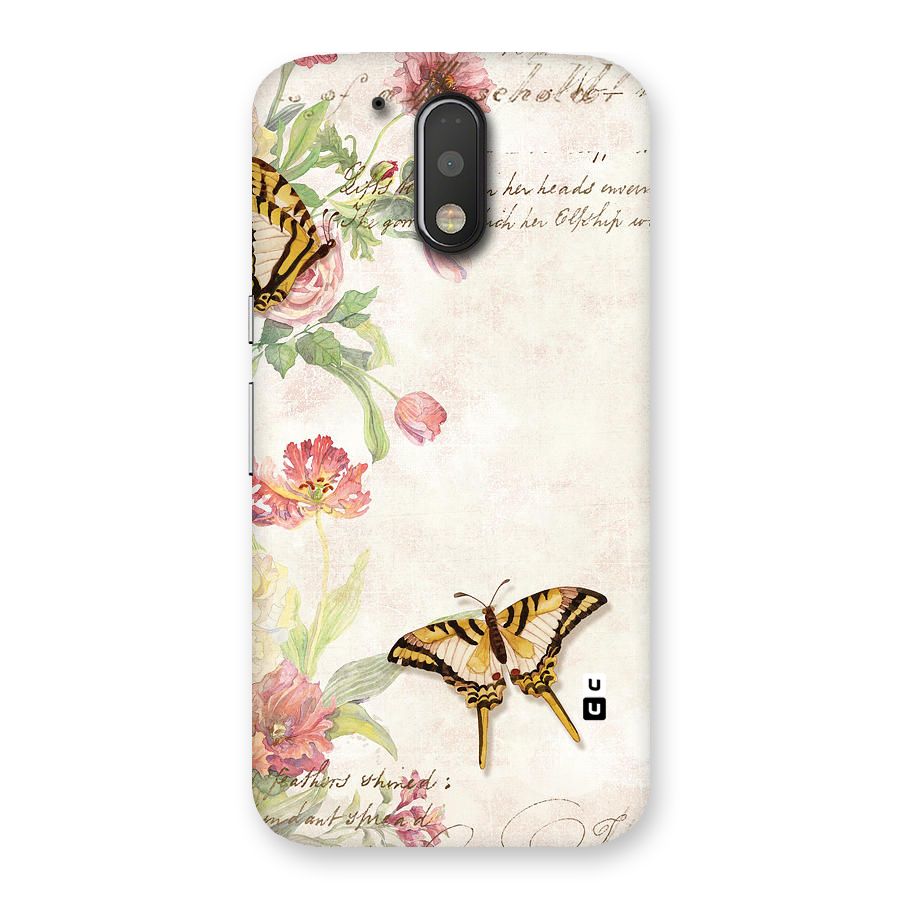 Butterfly Floral Back Case for Motorola Moto G4 Plus