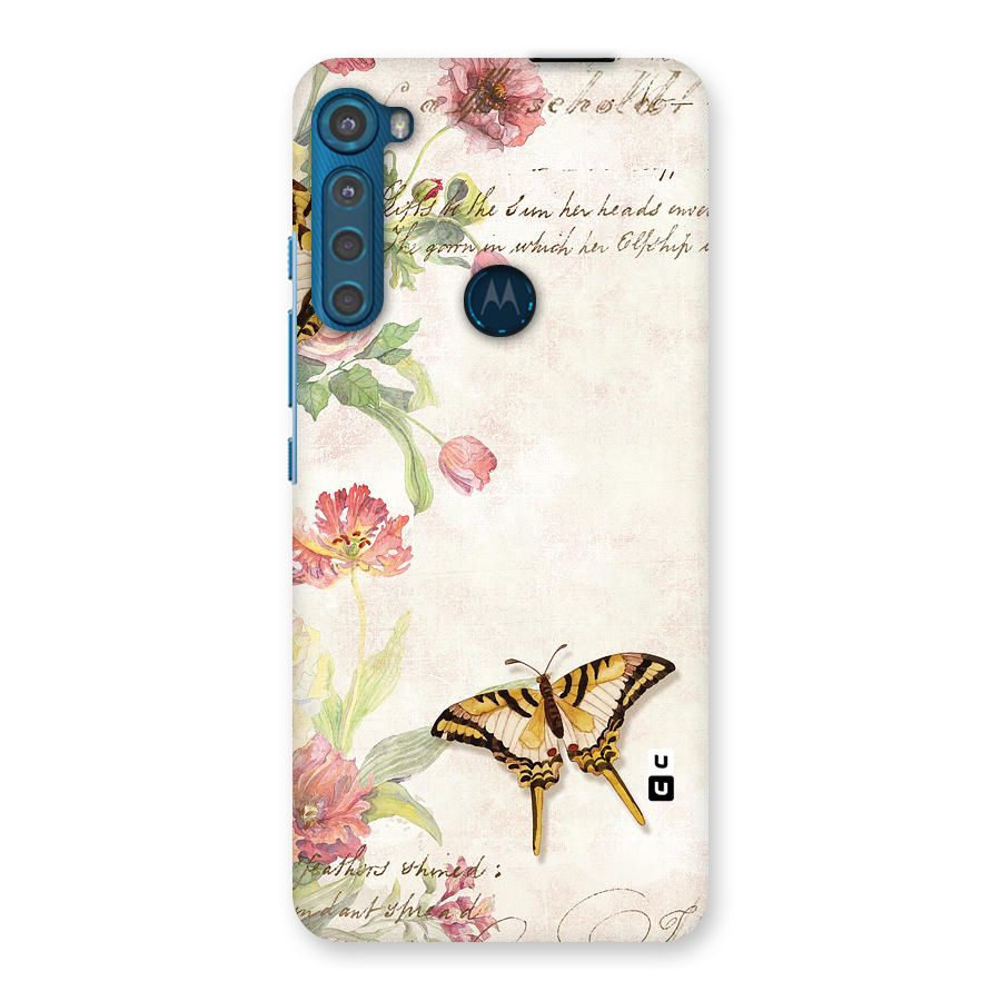 Butterfly Floral Back Case for Motorola One Fusion Plus