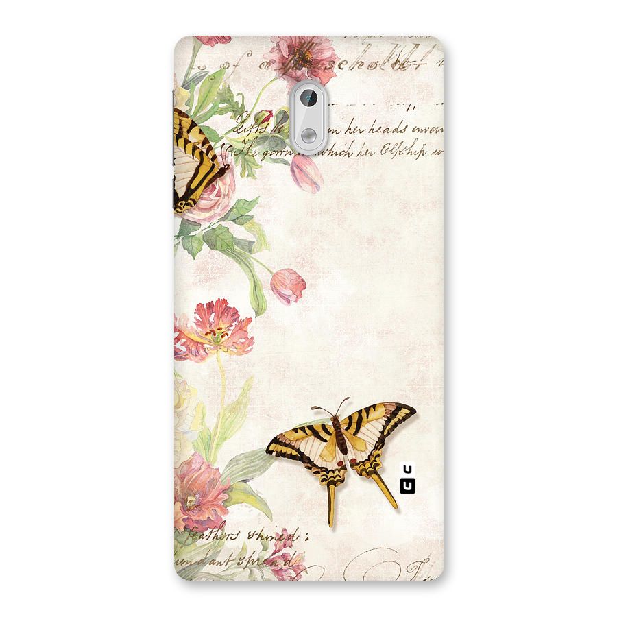 Butterfly Floral Back Case for Nokia 3