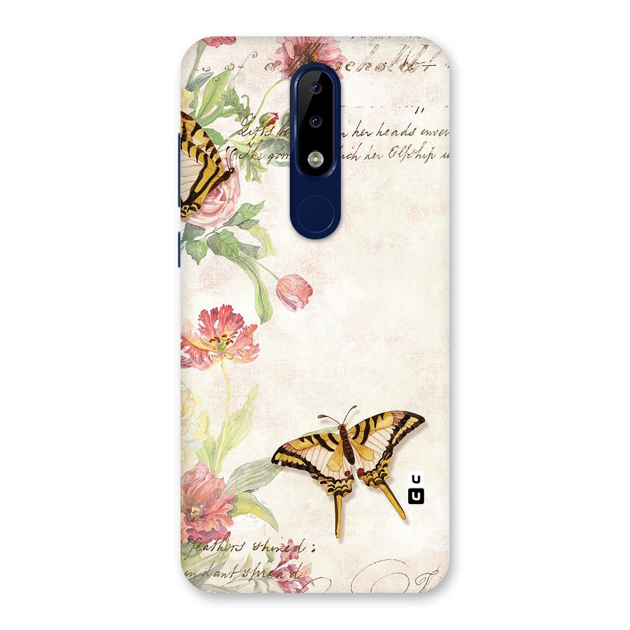 Butterfly Floral Back Case for Nokia 5.1 Plus