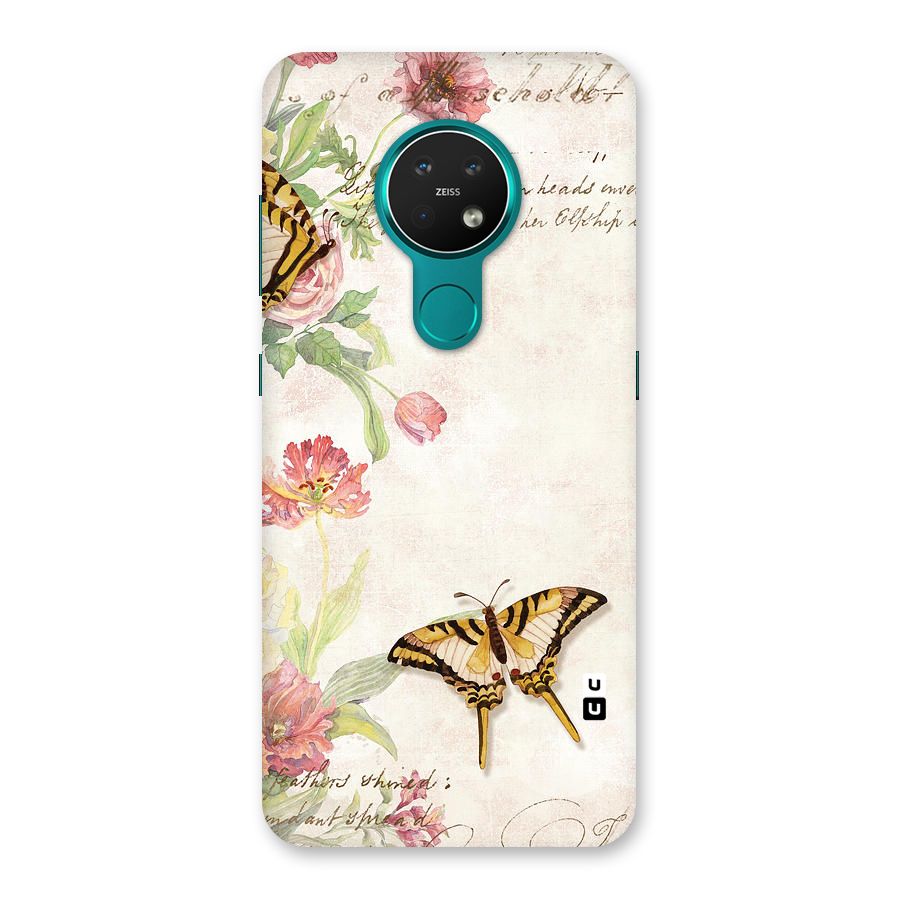 Butterfly Floral Back Case for Nokia 7.2