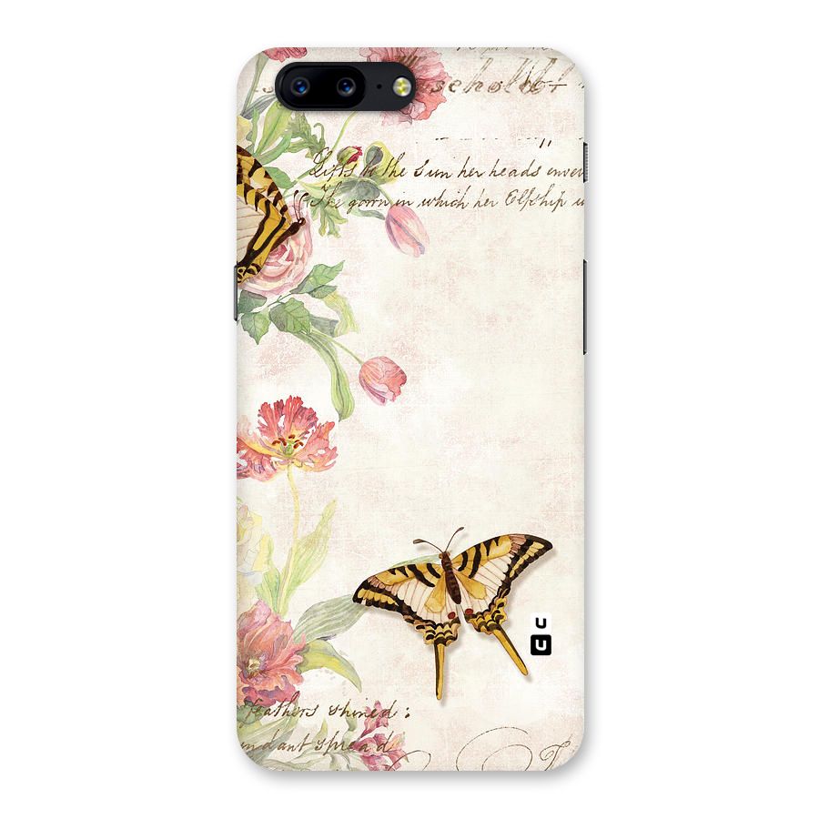 Butterfly Floral Back Case for OnePlus 5
